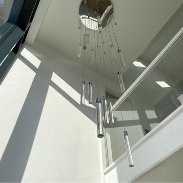 Staircase Strip Bubble Crystal Chandelier